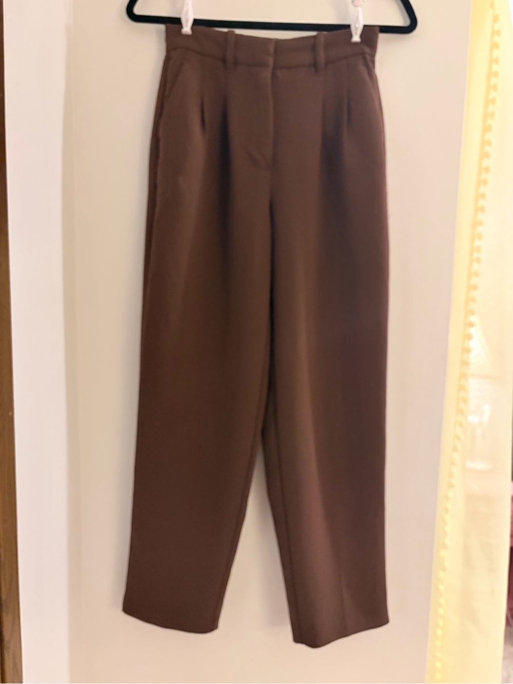 Wilfred Chocolate Brown High-Rise Tailored Trousers Size 0